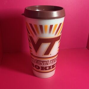 Thermo-Serv Virginia Tech VA Tech‎ VT Plastic Thermal Travel Coffee Mug Tumbler